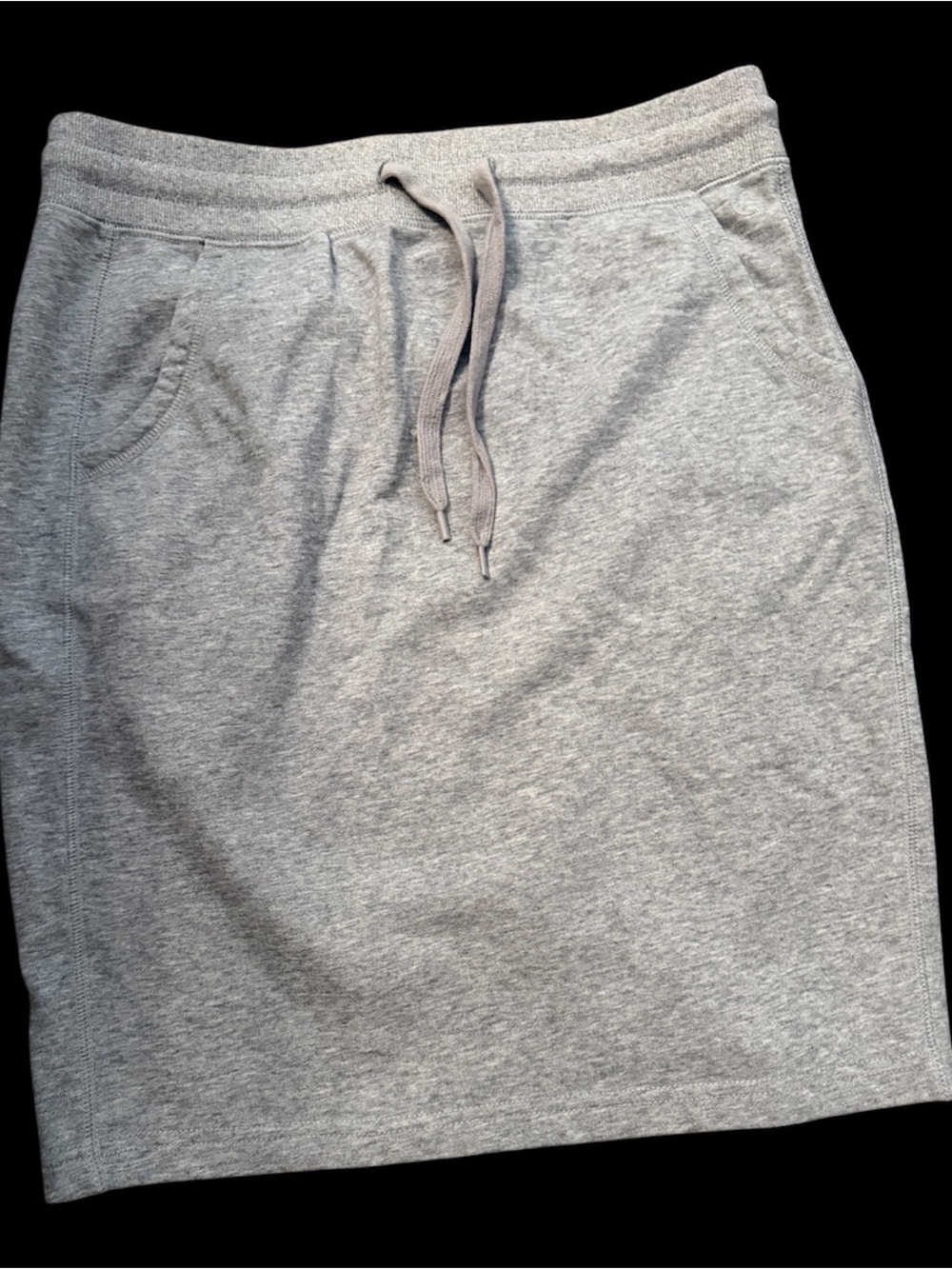 ZYIA Active Light Grey Athletic Sweatshirt material Drawstring Skirt